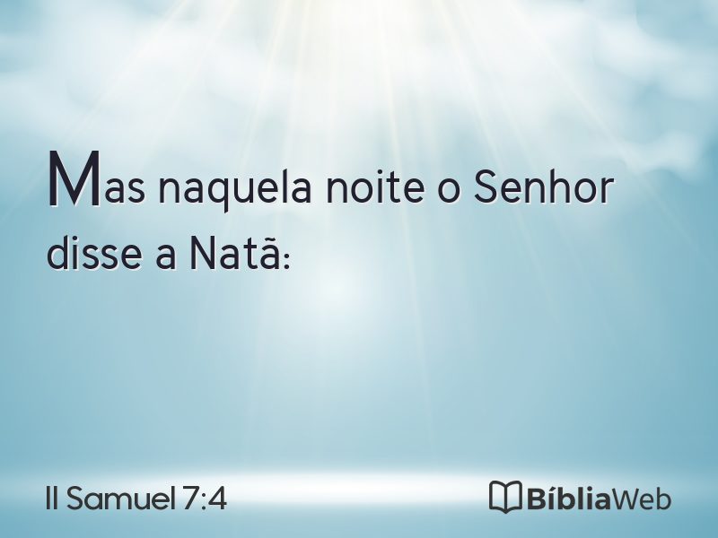 II Samuel 7:4 em imagem para compartilhar