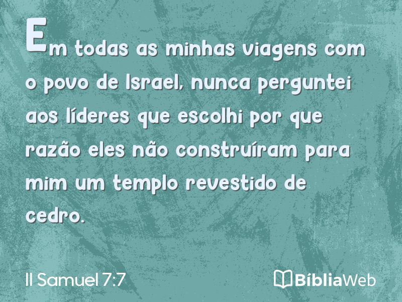 II Samuel 7:7 em imagem para compartilhar