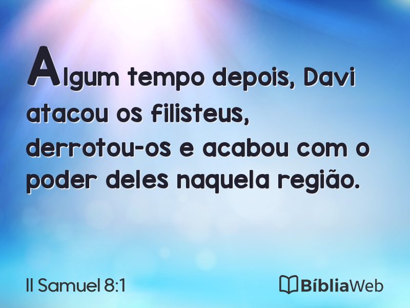 II Samuel 8:1 em imagem para compartilhar