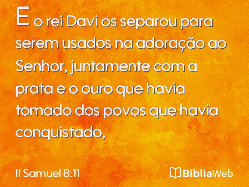 II Samuel 8:11 em imagem para compartilhar