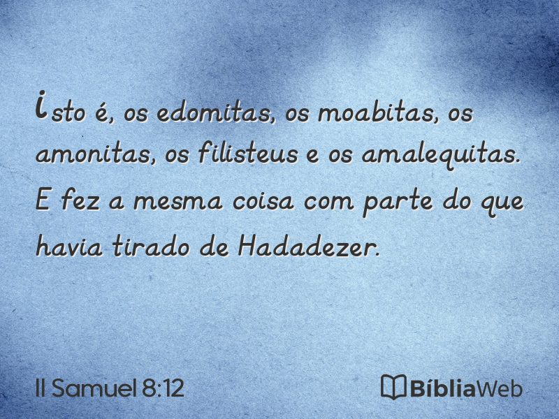 II Samuel 8:12 em imagem para compartilhar