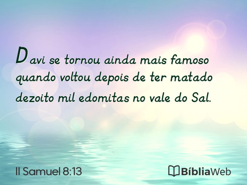 II Samuel 8:13 em imagem para compartilhar