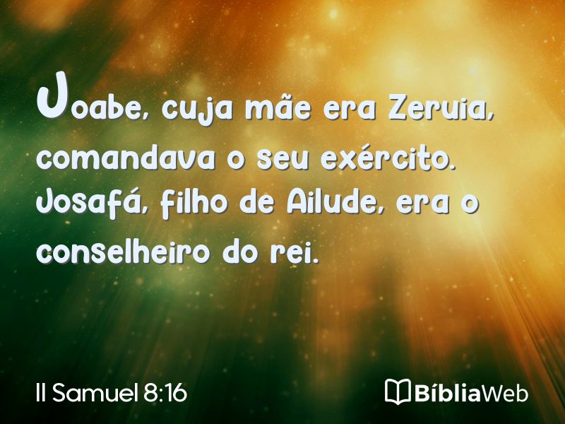 II Samuel 8:16 em imagem para compartilhar