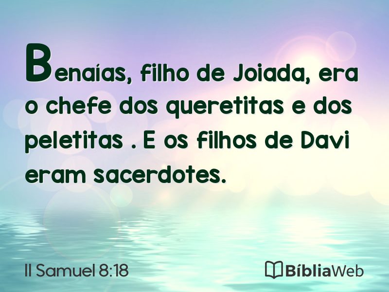 II Samuel 8:18 em imagem para compartilhar