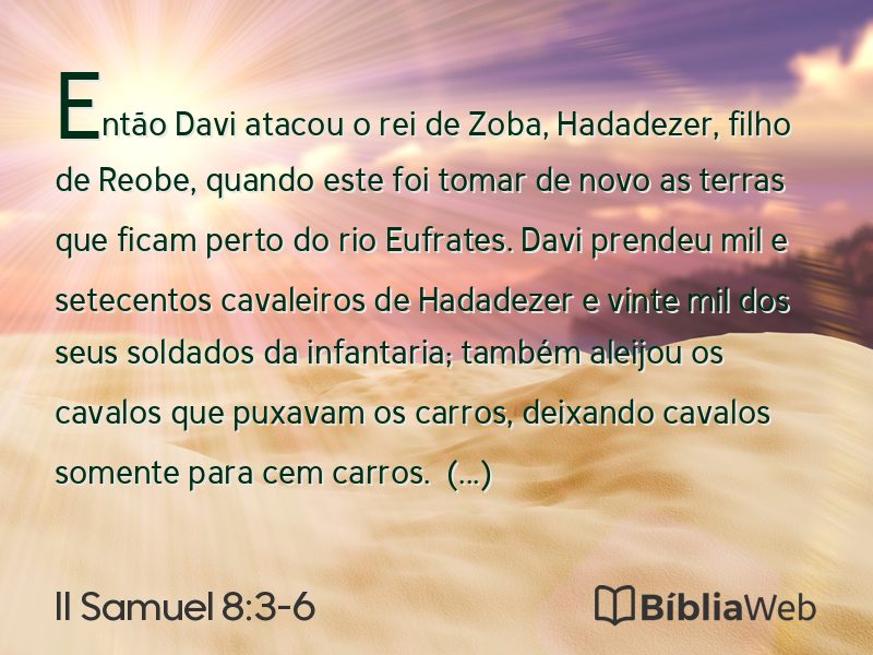 II Samuel 8:3-6 em imagem para compartilhar