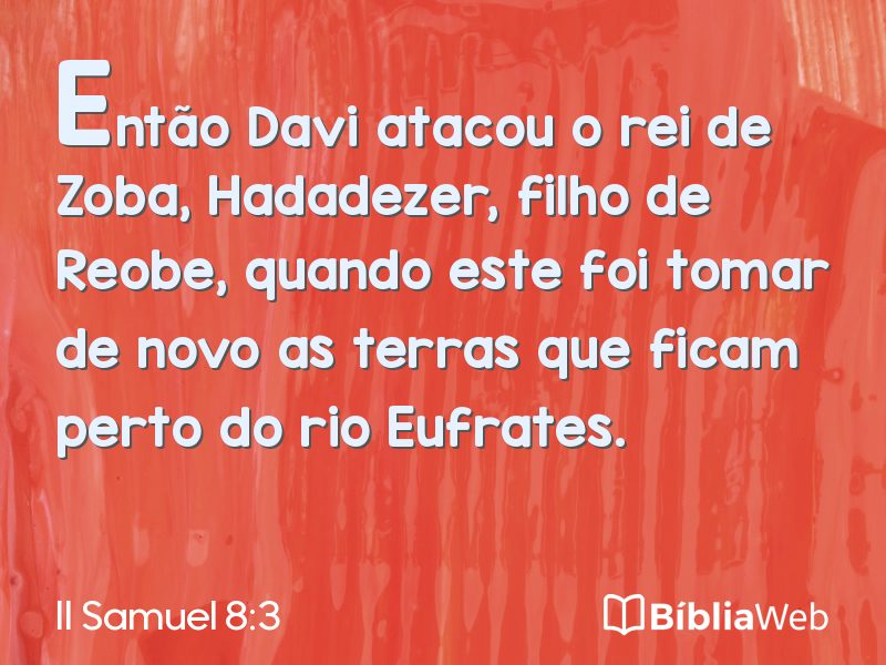 II Samuel 8:3 em imagem para compartilhar