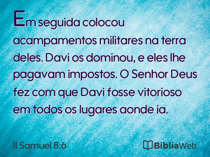 II Samuel 8:6 em imagem para compartilhar
