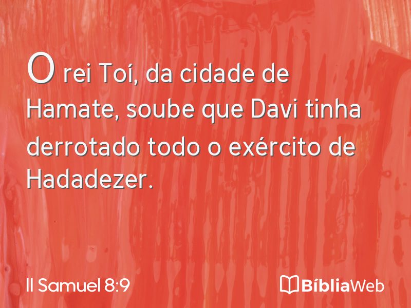 II Samuel 8:9 em imagem para compartilhar