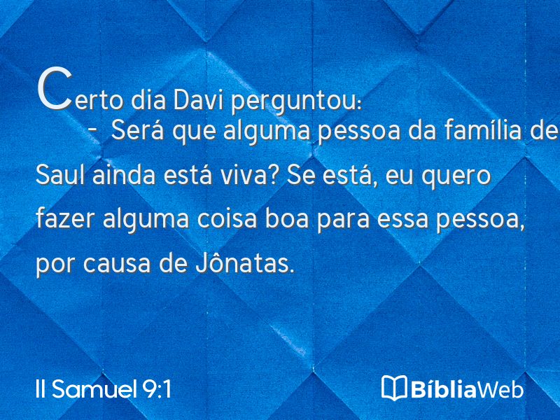 II Samuel 9:1 em imagem para compartilhar