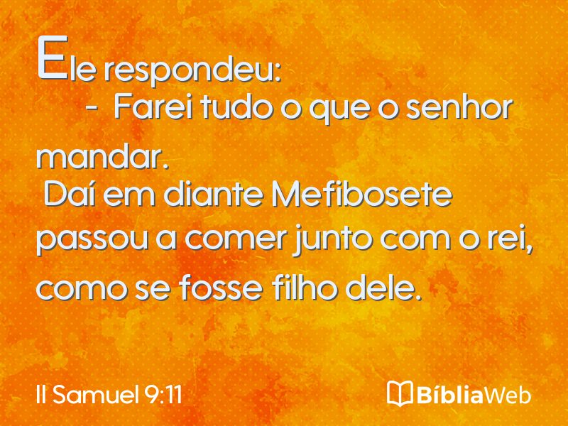 II Samuel 9:11 em imagem para compartilhar
