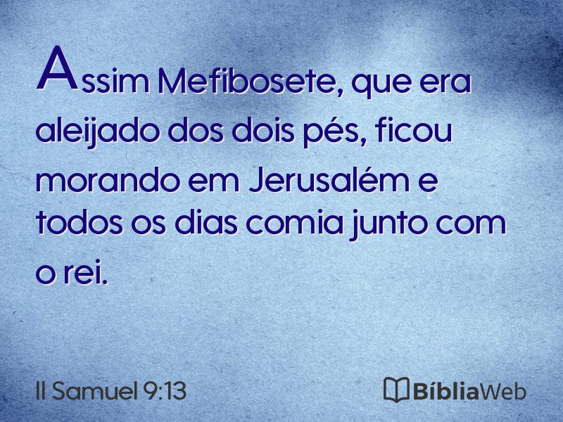 II Samuel 9:13 em imagem para compartilhar