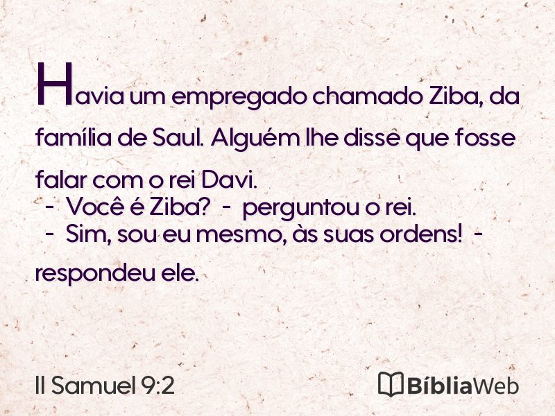 II Samuel 9:2 em imagem para compartilhar