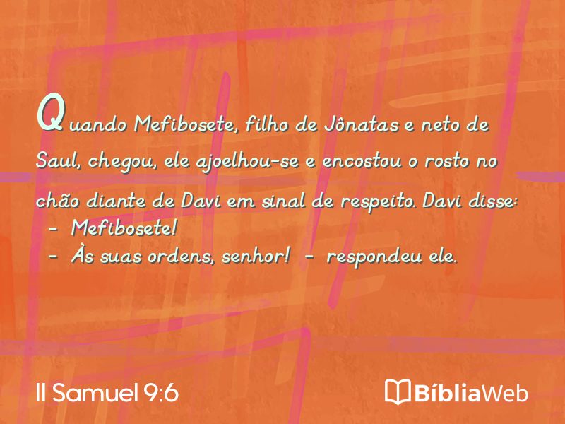 II Samuel 9:6 em imagem para compartilhar