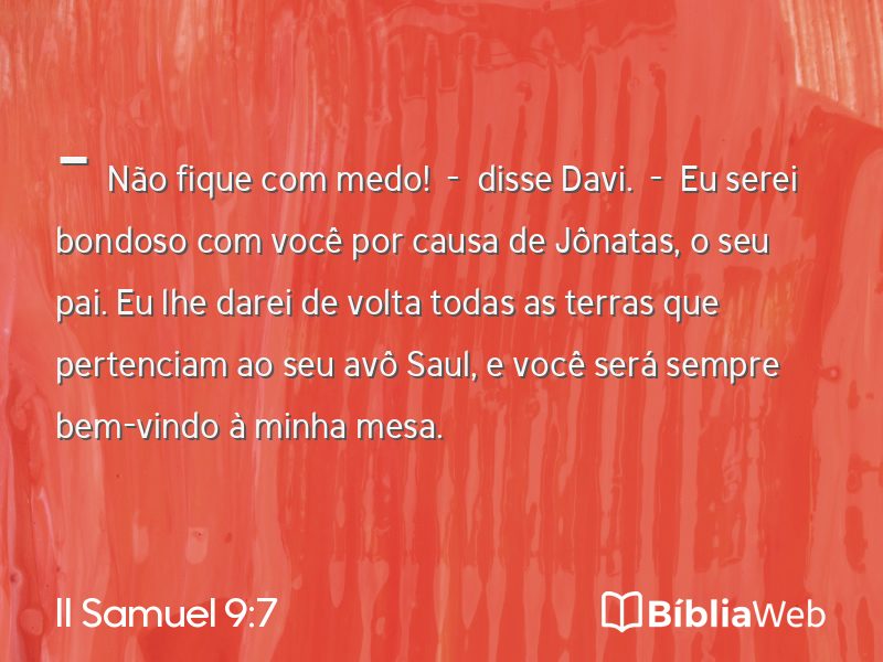 II Samuel 9:7 em imagem para compartilhar