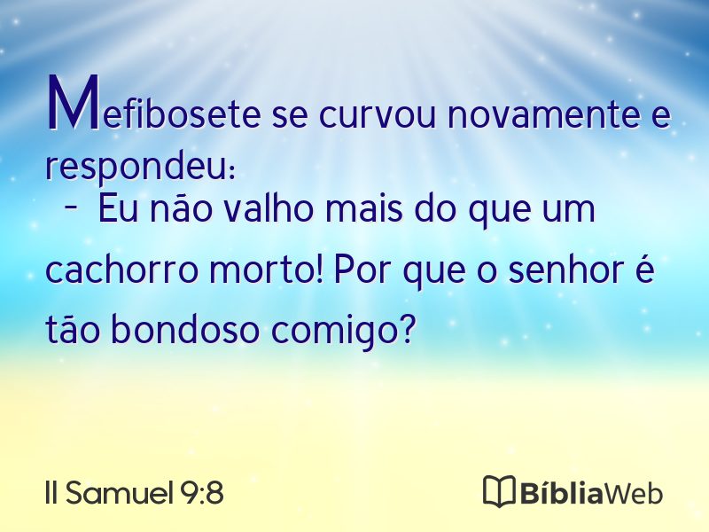 II Samuel 9:8 em imagem para compartilhar