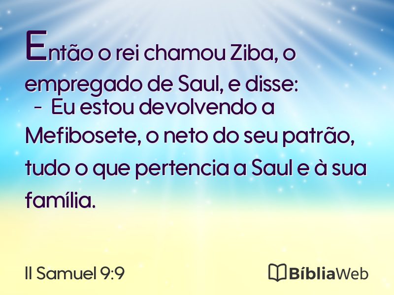 II Samuel 9:9 em imagem para compartilhar