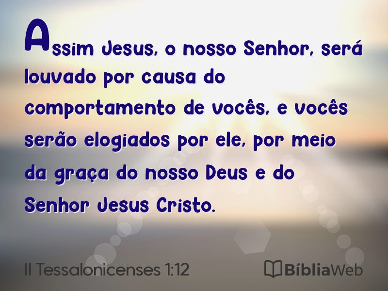 II Tessalonicenses 1:12 em imagem para compartilhar