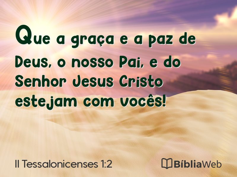 II Tessalonicenses 1:2 em imagem para compartilhar