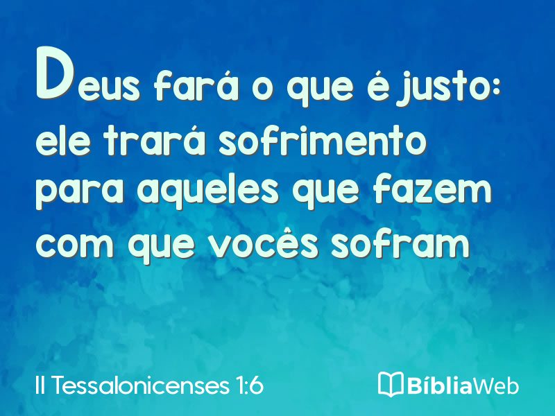 II Tessalonicenses 1:6 em imagem para compartilhar