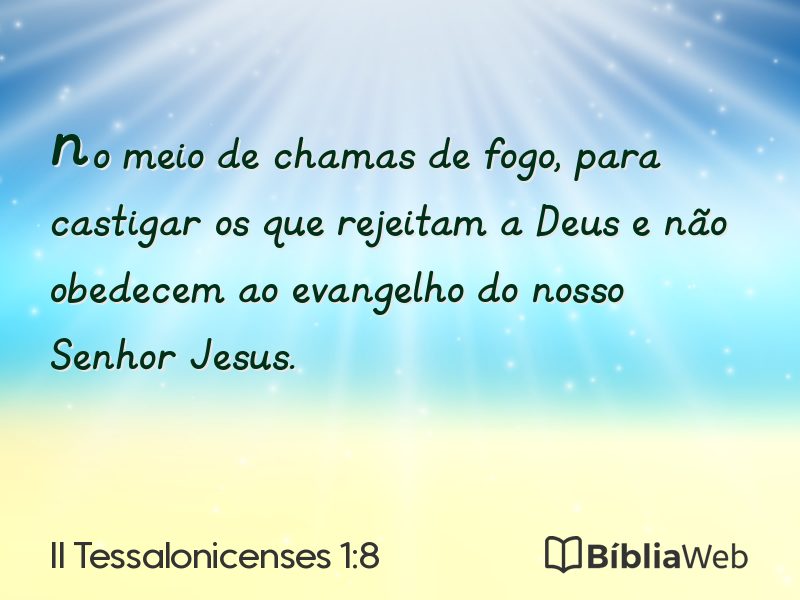 II Tessalonicenses 1:8 em imagem para compartilhar