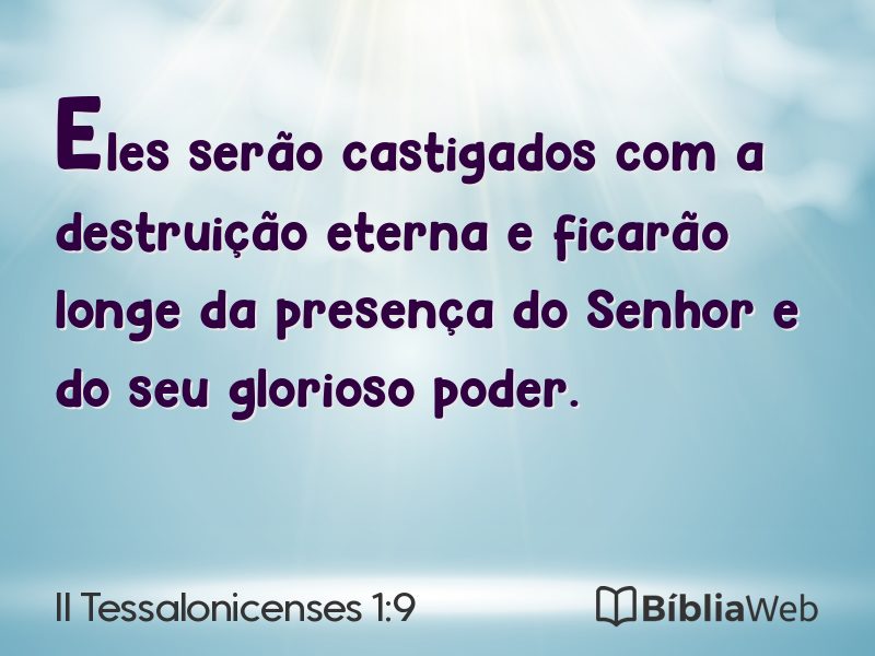 II Tessalonicenses 1:9 em imagem para compartilhar