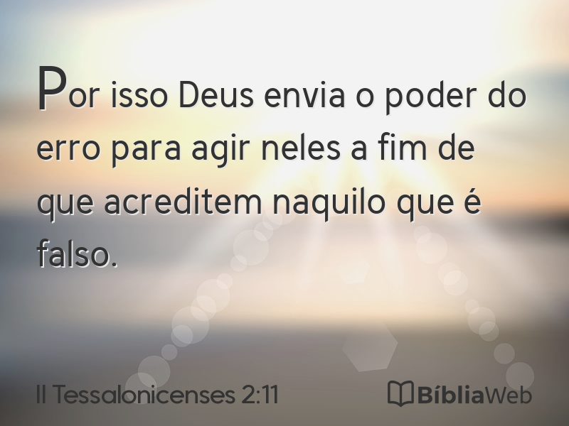 II Tessalonicenses 2:11 em imagem para compartilhar