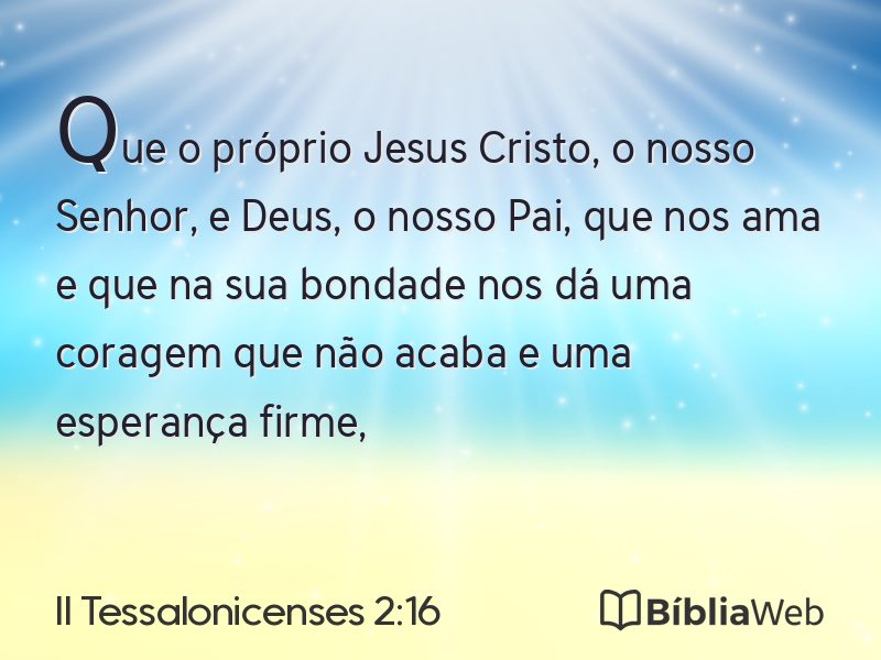 II Tessalonicenses 2:16 em imagem para compartilhar
