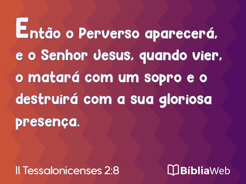 II Tessalonicenses 2:8 em imagem para compartilhar