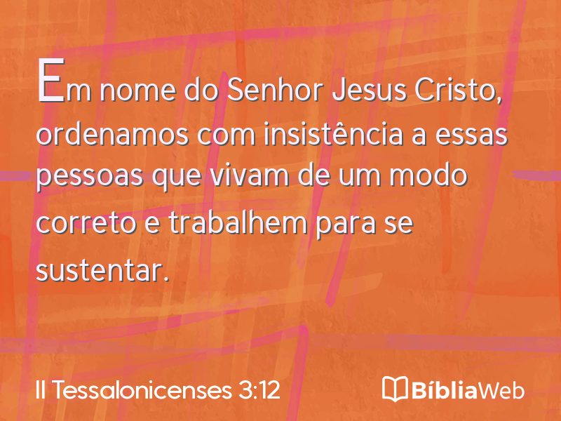 II Tessalonicenses 3:12 em imagem para compartilhar