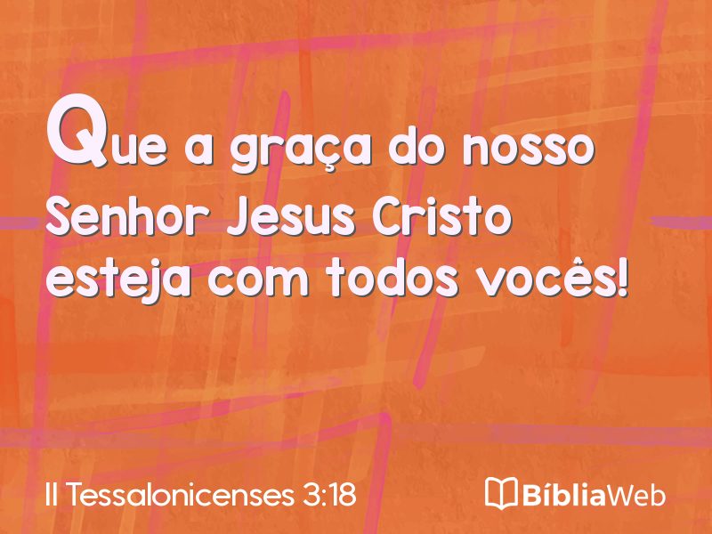 II Tessalonicenses 3:18 em imagem para compartilhar