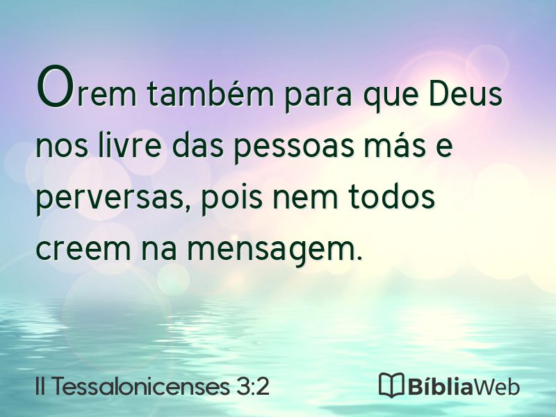 II Tessalonicenses 3:2 em imagem para compartilhar