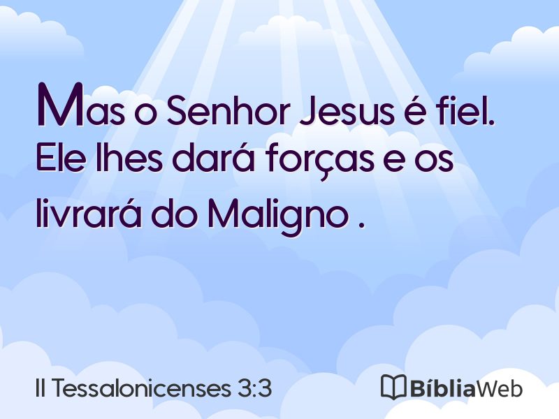 II Tessalonicenses 3:3 em imagem para compartilhar