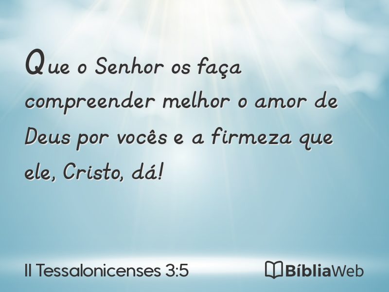 II Tessalonicenses 3:5 em imagem para compartilhar