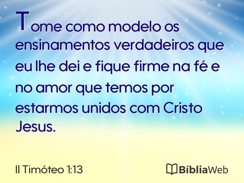 II Timóteo 1:13 em imagem para compartilhar
