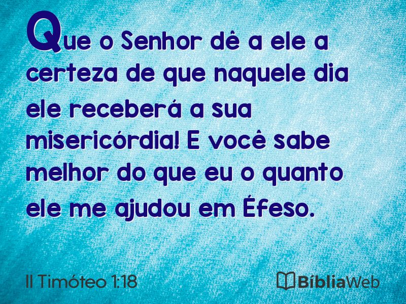 II Timóteo 1:18 em imagem para compartilhar