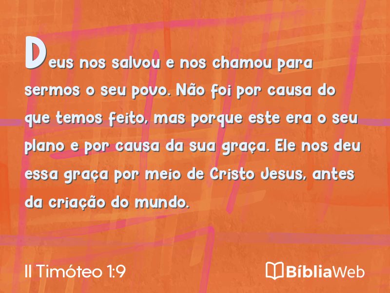II Timóteo 1:9 em imagem para compartilhar