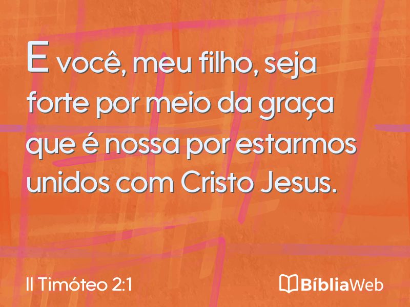 II Timóteo 2:1 em imagem para compartilhar