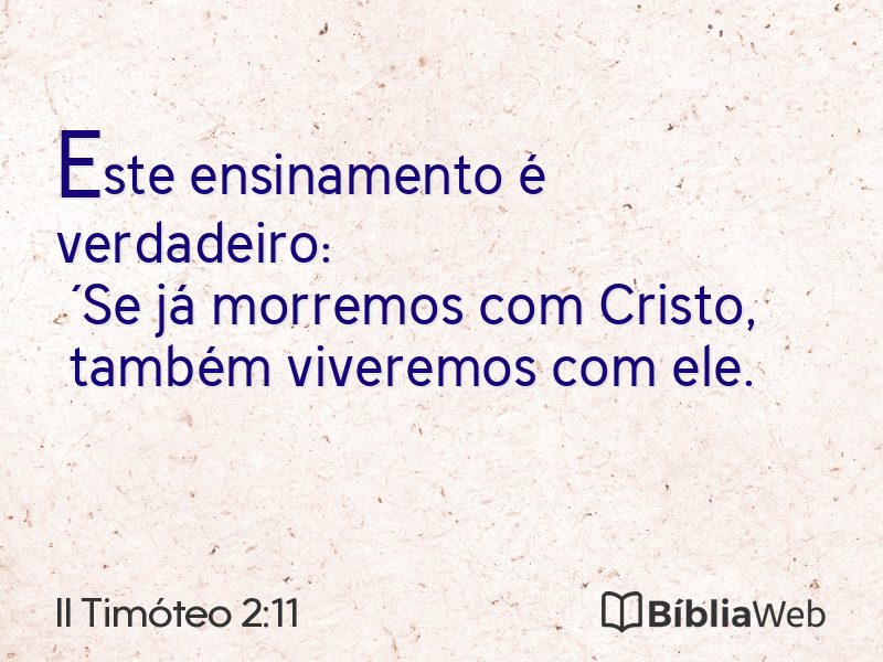 II Timóteo 2:11 em imagem para compartilhar