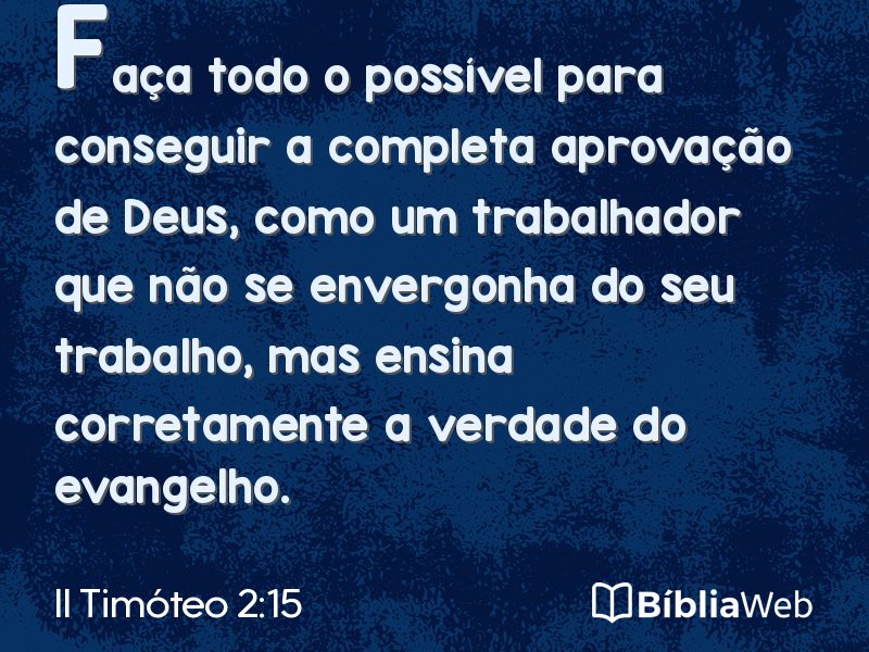 II Timóteo 2:15 em imagem para compartilhar