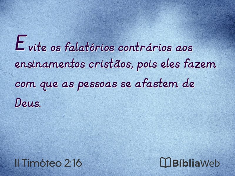 II Timóteo 2:16 em imagem para compartilhar