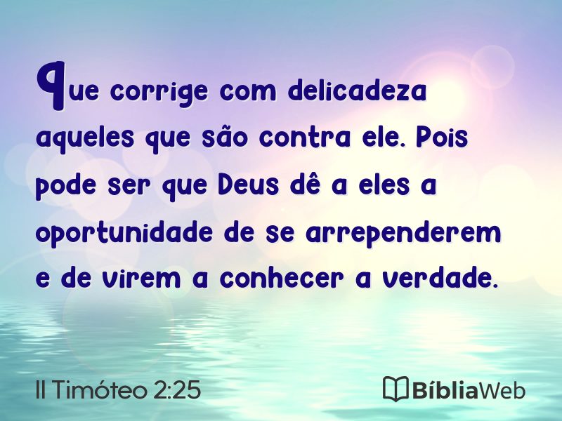 II Timóteo 2:25 em imagem para compartilhar