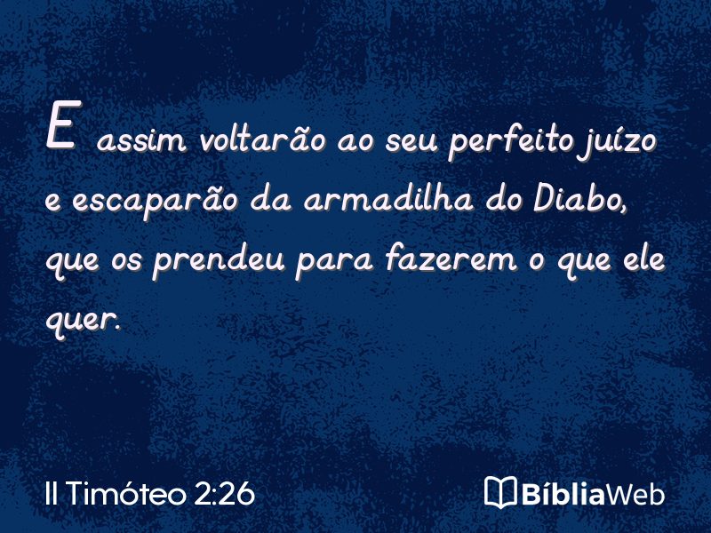 II Timóteo 2:26 em imagem para compartilhar