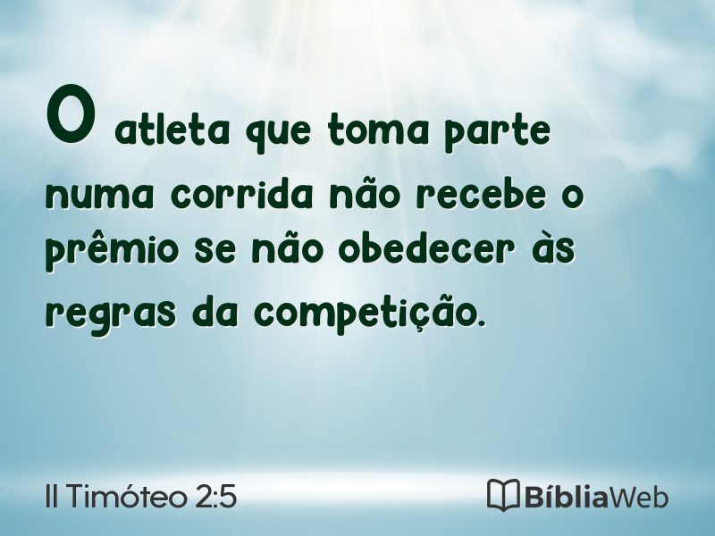 II Timóteo 2:5 em imagem para compartilhar
