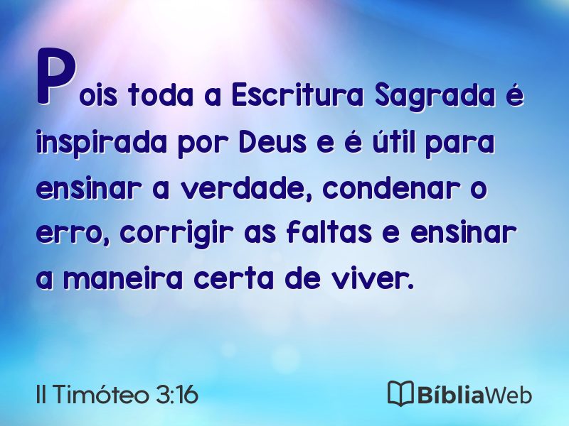 II Timóteo 3:16 em imagem para compartilhar