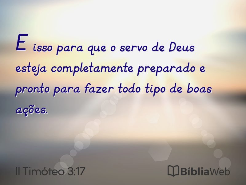 II Timóteo 3:17 em imagem para compartilhar