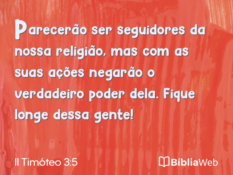 II Timóteo 3:5 em imagem para compartilhar