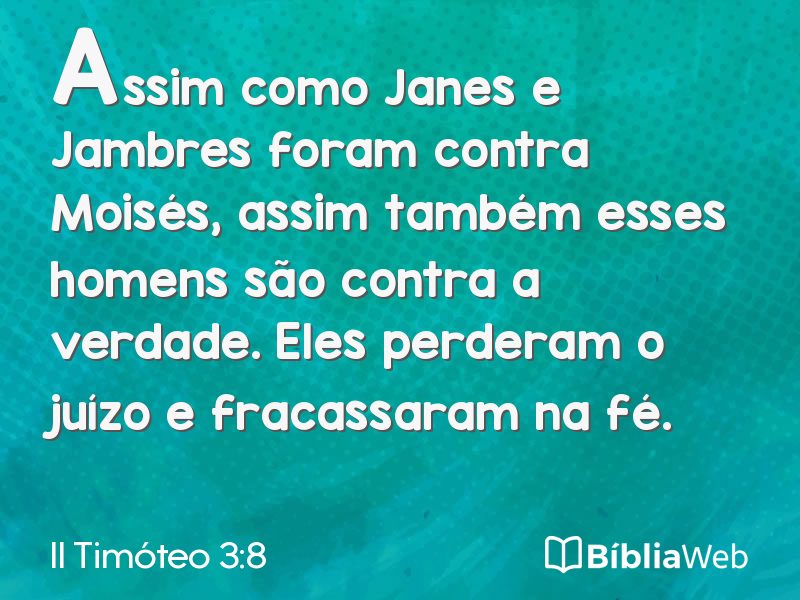 II Timóteo 3:8 em imagem para compartilhar