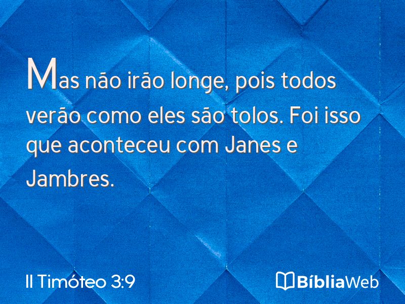 II Timóteo 3:9 em imagem para compartilhar