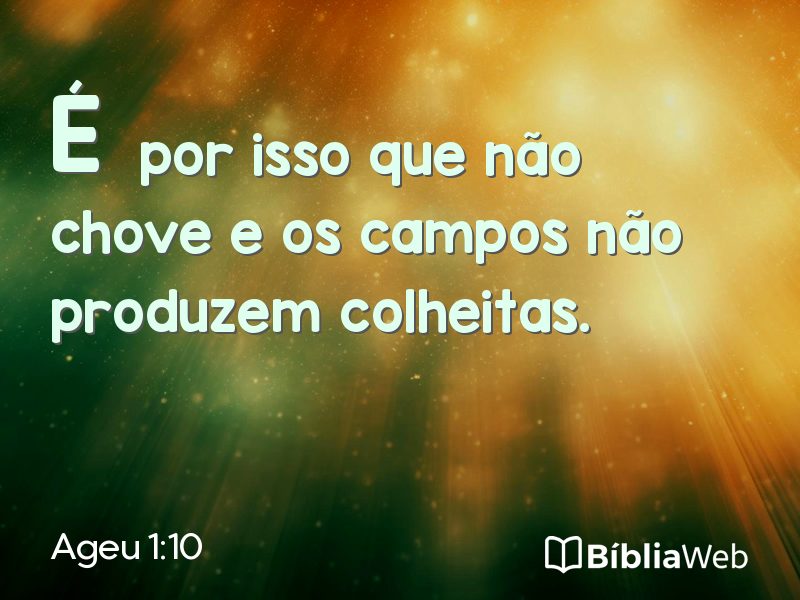 Ageu 1:10 em imagem para compartilhar