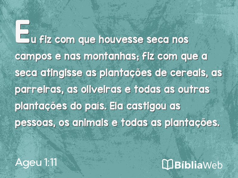 Ageu 1:11 em imagem para compartilhar